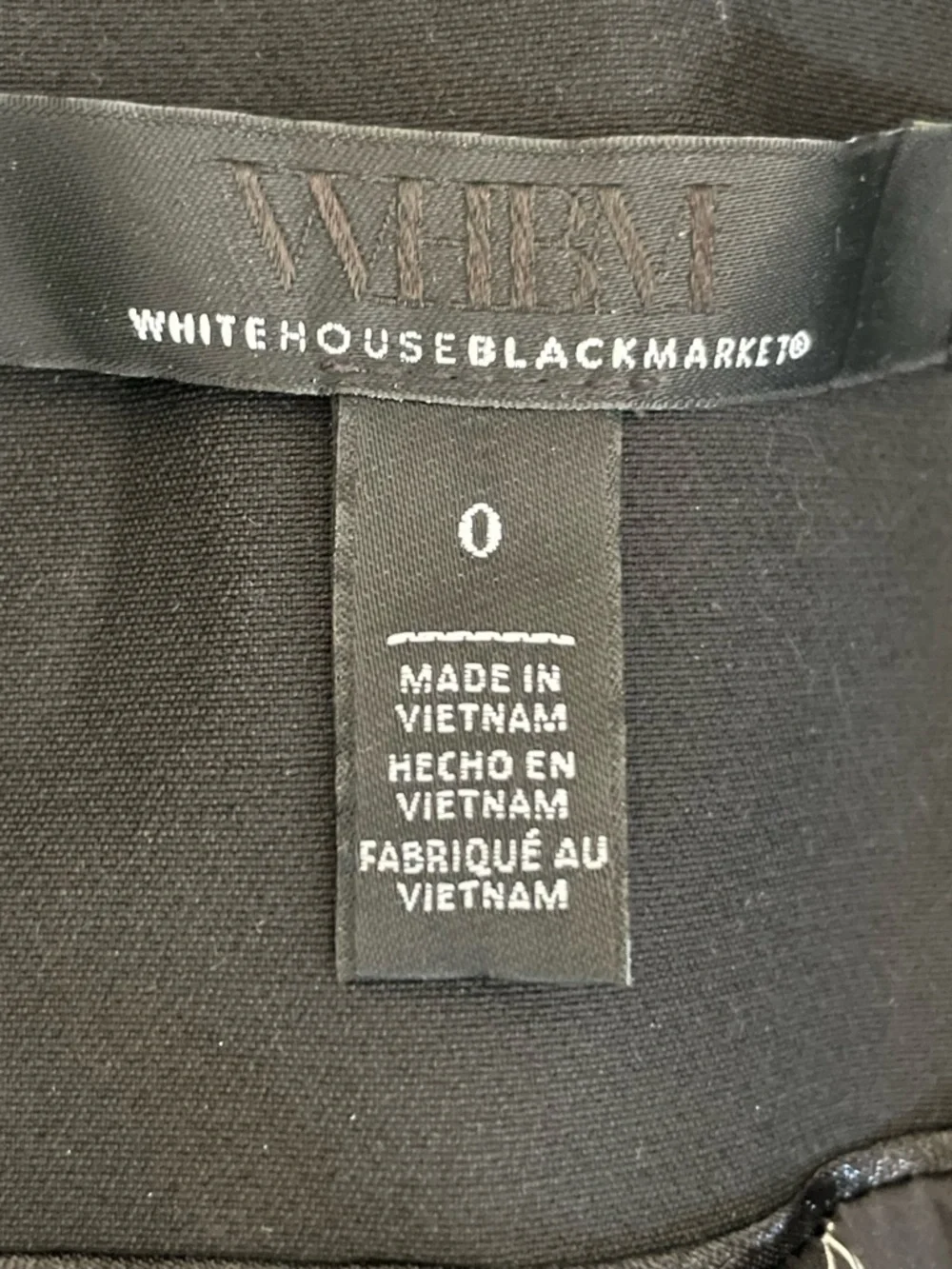 WHBM Editor Black Blazer Structured One-Button Size 0 - Picture 8 of 11